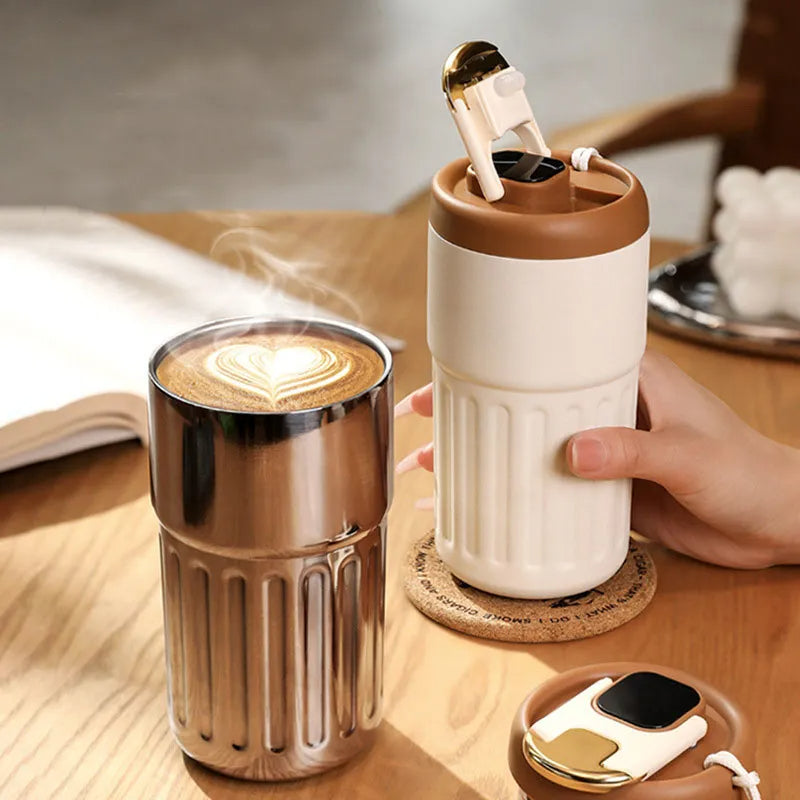 Stainless Steel Coffee Mug With Led Temperature Display