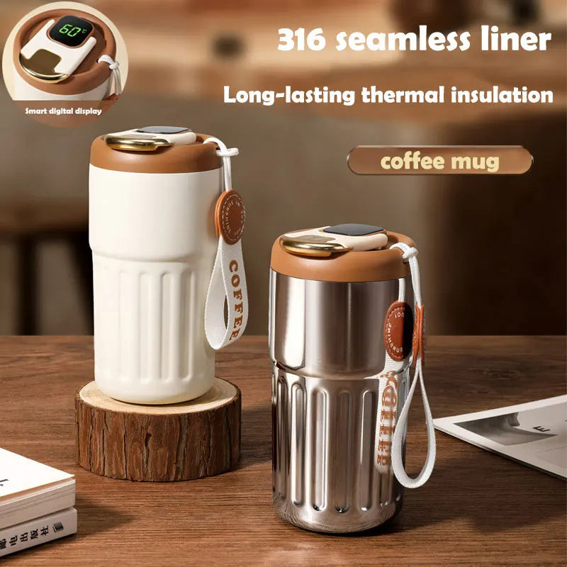 Stainless Steel Coffee Mug With Led Temperature Display